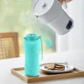 Water Bottle, Silicone Foldable Water Bottles For Travel, Easy-To-Carry Design And Compact Size, BPA Free.